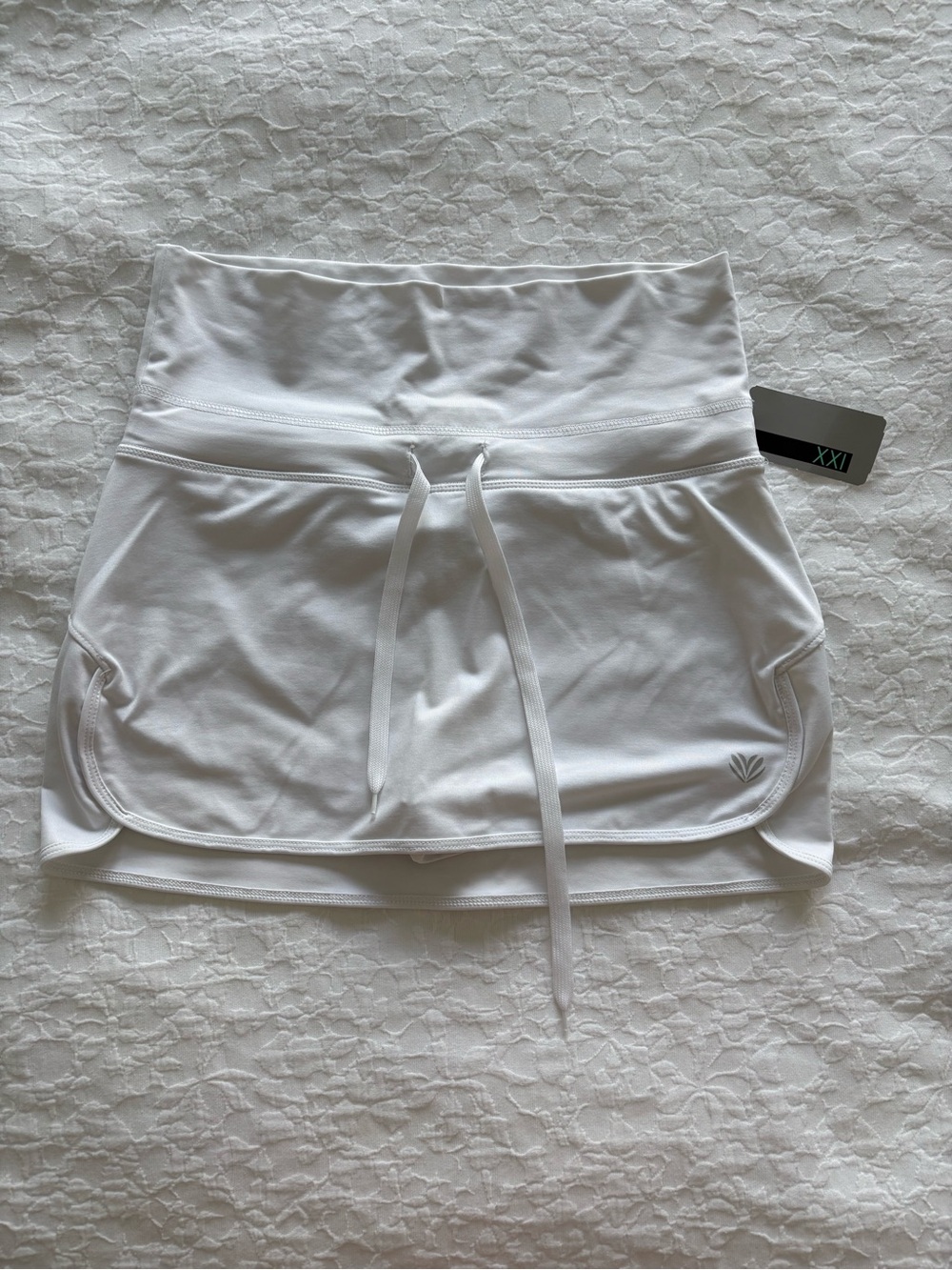 XXI White Athletic Skort Tennis Skirt with Drawstring Waist